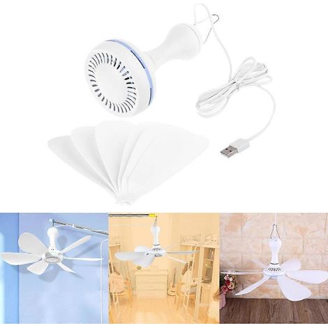 Ventilateur de camping télécommandé à 4 vitesses, 40 cm (16 pouces), minuterie 12 heures, support pour tente, ventilateur de plafond (1/4)