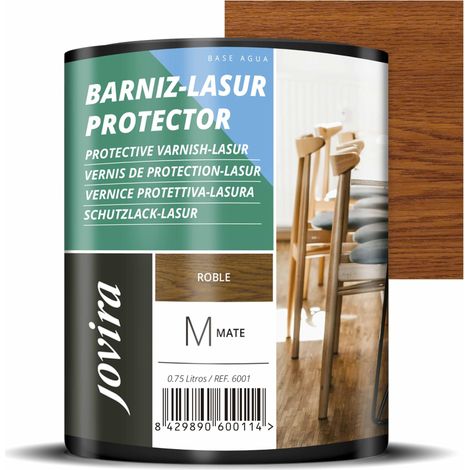 JOVIRA PINTURAS Vernice - Lasur protettiva opaca a base d'acqua. Protegge, decora e impreziosisce tutti i tipi di legno. (750 Millilitri, Quercia). D-21 (1/5)