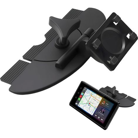 Supporto per schermo CarPlay da 7-10 pollici per lettore CD, adattatore a sfera girevole a 360° da 17 mm, supporto per schermo CarPlay per GPS, supporto per autoradio con navigatore GPS da 7-10 pollic