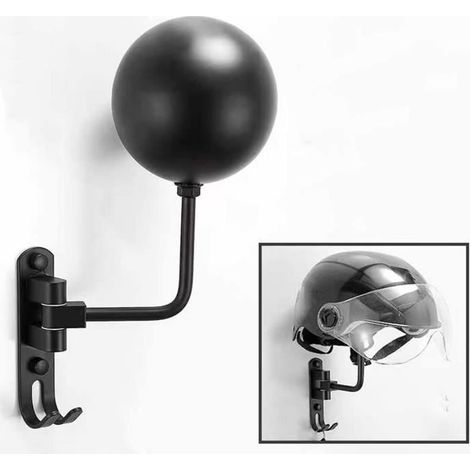 Porte Casque Moto Mural Rotation À 180 Degrés Support Pour Casque Moto Pour Casques Et Chapeaux (1/4)