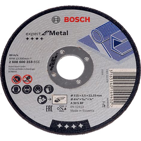BOSCH 2.608.600.318 Metal cutting disc 115mm x 2.5mm x 22.23mm