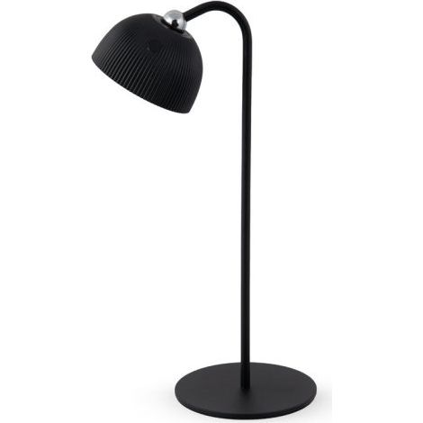 LAMPADA LED RICARICABILE DA TAVOLO ELLIOT NERO 12 PZ