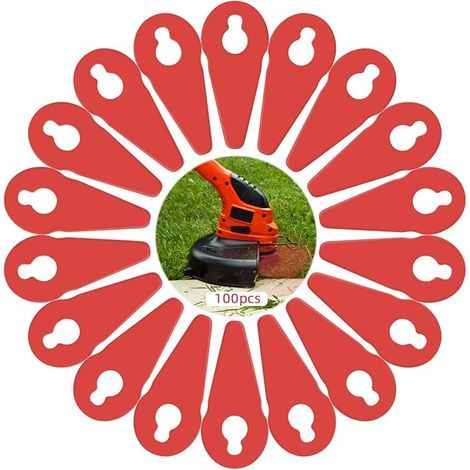 Lames de Tondeuse 100pcs Lame Coupe Bordure pour Jardin pelouse Tondeuse Accessoires (1/5)