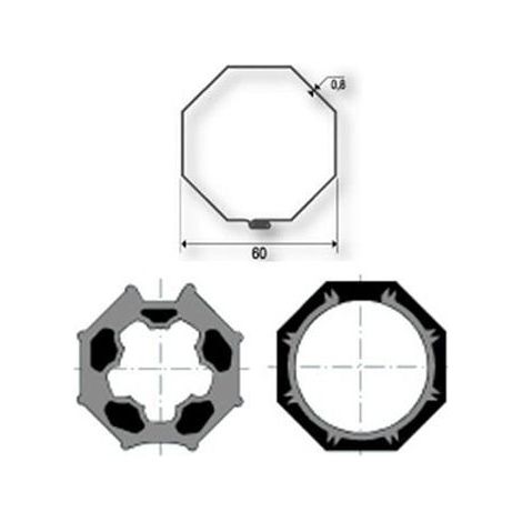 Adapterset DEPRAT 60 F5860 & SW60 IMBAC Welle Für 50mm Somfy ® Motoren