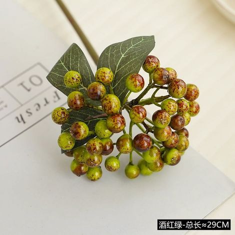 Baies Artificielles - Branches De Houx Rouge-Bordeau - Pour Décoration De Noël Et Automne - DIY Couronnes Et Arbres - 11,4 Pouces - Lot De 10 Pièces