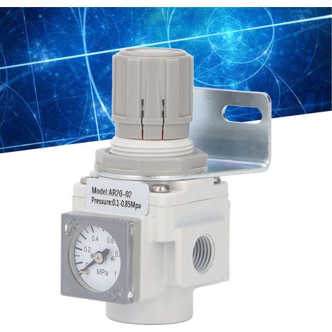 Régulateur de pression d'air AR20-02 avec vanne miniature de contrôle d'instrument pour compresseurs d'air ou outils pneumatiques. Filetage d'entrée/sortie G1/4 pouce. (1/5)