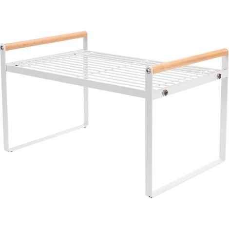 Étagère d'angle pour meuble, coloris blanc, rangement de cuisine, 1 pièce (1/5)