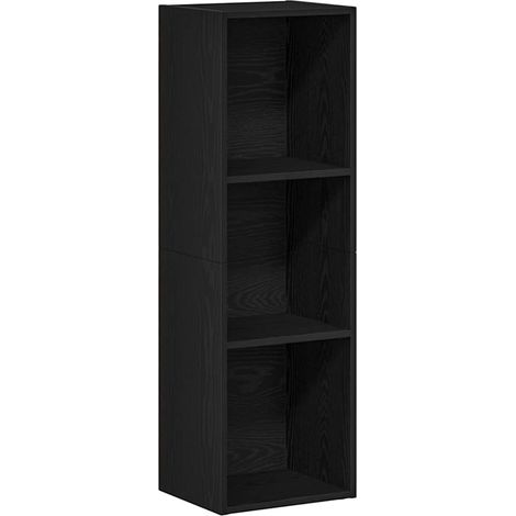 Maison Exclusive - Bücherregal Schwarz Eichen-Optik 36x30x114 cm