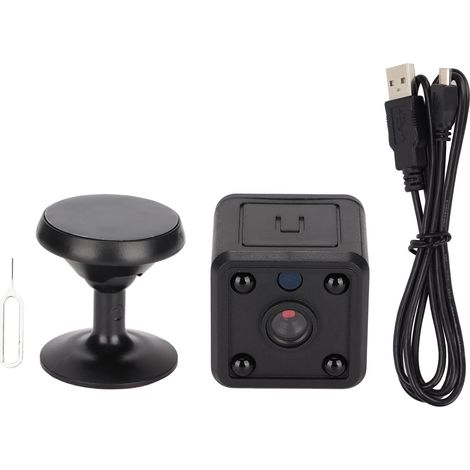Mini Caméra de Surveillance WiFi 1080P avec Détection de Mouvement et Vision Nocturne, Rechargeable pour Maison et Bureau