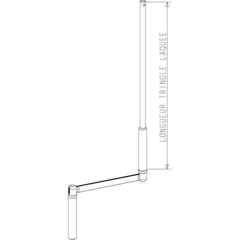 Manivelle Volet Roulant Complète 1,3m PROFIL - Ø12mm - Blanc