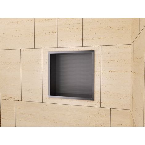 MEDIMEX HOR001/BGM ATLANTIC Hornacina 33x33 Black -Gun Metal - ref: HOR001/BGM (1/2)