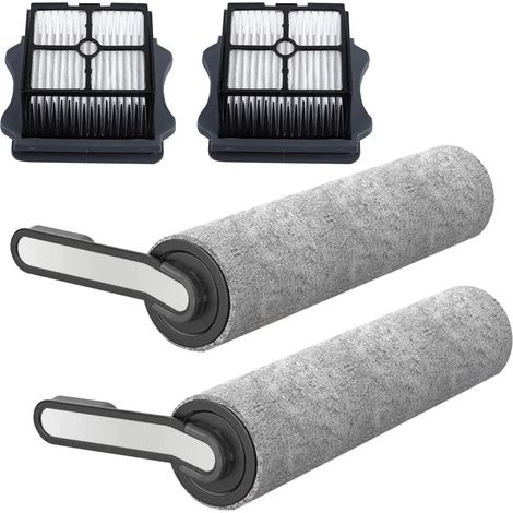 Rouleau Brosse de Rechange et Ensemble HEPA pour Aspirateur Sec/Humide sans Fil pour Floor OneS 5 (2 Rouleau de brosse + 2 Filter HEPA) (1/5)