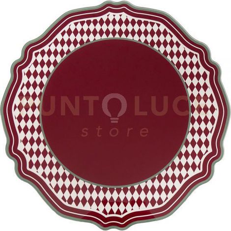 SET 2 SOTTIPIATTI ROSSO  IN CRISTALLO ACRILICO