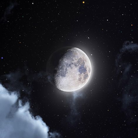 Papier peint panoramique - Pleine Lune - 130 cm x 130 cm (1/2)
