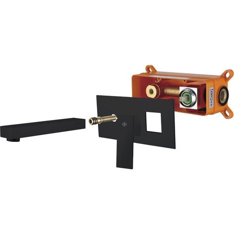Grifo de lavabo para empotrar Orion Negro GME (1/2)
