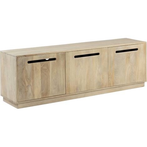 Meuble TV 3 portes en bois de manguier Roni (1/5)