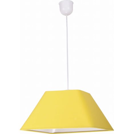 Suspension Candellux Robin tissu jaune/blanc Ø35 E27 (1/2)