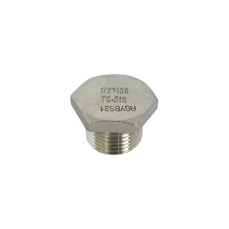 TAPPO MASCHIO ACCIAIO INOX- 1/2- IKARO- pezzi 1