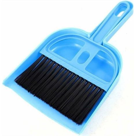 Ramassette et balayette Set pelle balayette Tool Maison de voiture Mini Fouet de nettoyage Balai Pelle Bleu Odipie (1/2)
