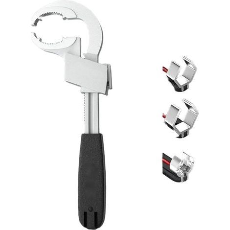Verstellbarer Doppelpunktschlüssel – Robuster Schraubenschlüssel für Dusch- und Badezimmerabflüsse, zur Reparatur von Wasserhähnen, Waschbecken und Rohren. (1/5)