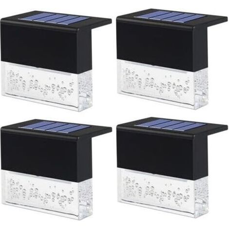 Vtizikl lumières de jardin lumières solaires, lampes murales à énergie solaire imperméable, lampe de pont solaire à LED, étage d'escalier, lampe de clture de jardin, lumière solaire LED (1/5)