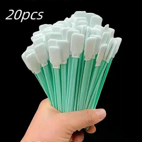 20 Präzisionsreinigungsbürsten/Stäbchen Gap-Clean-Stäbchen-Set mit einseitigen, doppellagigen Stoffspitzen FÜR Drucker, Kameras & Bastelbedarf (1/4)