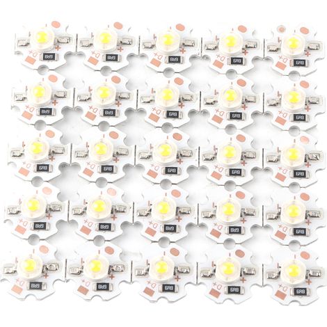Eosnow 25pcs 5V LED -Chips 200 lm 1W Hochleistungslampenperlen für DIY -Beleuchtung.