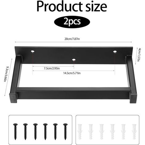 Table Leg Rectangular Black 93x200mm (1/4)