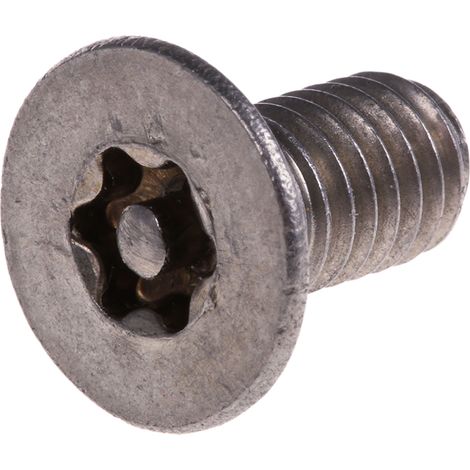 Vis de sécurité inviolable, M6 x 12mm, tête plate, en Acier Inoxydable A2 304 ( Prix pour Sachet de 50 )