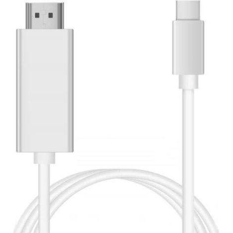 Câble Usb-C Vers Hdmi - 4K - 1,8 M - Blanc (1/4)