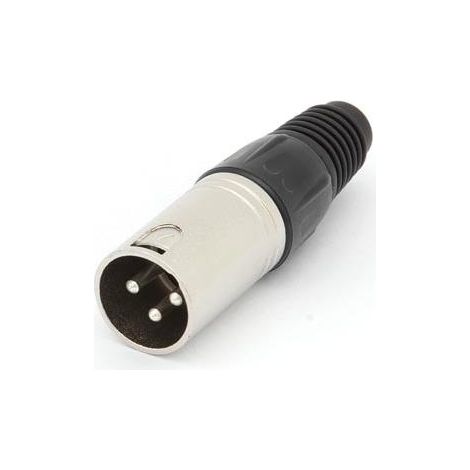 FICHE XLR MALE NICKELEE 3 BROCHES