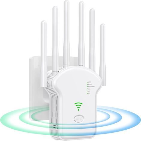 Répéteur WiFi Puissant 1200Mbps - Amplificateur 5GHz & 2.4GHz, Compatible avec Toutes Box Internet (1/5)