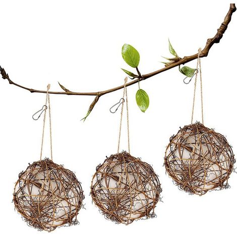 3-Piece Set Ball Hummingbird Nesting Material Holder – Gift Idea for Bird Enthusiasts – Indoor and Garden Decoration (1/5)