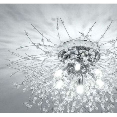 Crystal Chandeliers Ceiling Light, 6 Lights G9 Crystal Ceiling Lighting Fixture, K9 Crystal Firework Chandelier, Bedroom (Bulb not included) (1/5)