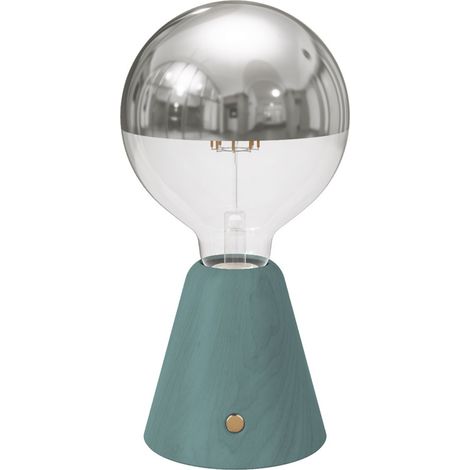 Lampe à main rechargeable Cabless01 avec ampoule demi-sphère argentée