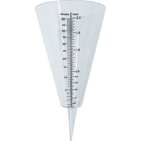 Rain gauge for measuring precipitation, with easy-to-read scale, ideal for your garden, white MUMU (1/4)