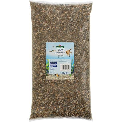 Dehner Aqua - Ghiaia per Acquario, Grana 2-4 mm, 5 kg, Colore: Grigio/Marrone (1/3)