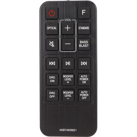 Télécommande Universelle Haute Sensibilité pour Soundbar SJ2, SPJ2B, AEUSLLK, DEUSLLK - AKB74935621 (1/5)