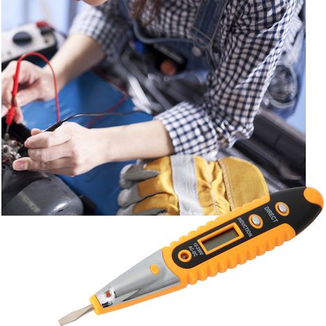 Multifunktions-Spannungsprüfer mit digitaler Anzeige, Spannungsprüfstift, AC/DC-Detektor mit LED (1/5)