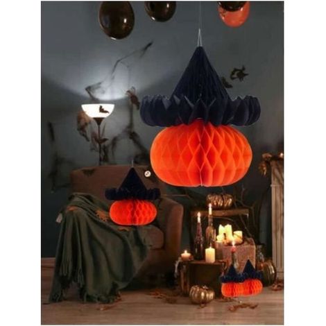 Décoration d'Halloween citrouille Ensemble 2 pièces ecelen hw Multicolore OBJET DECORATIF