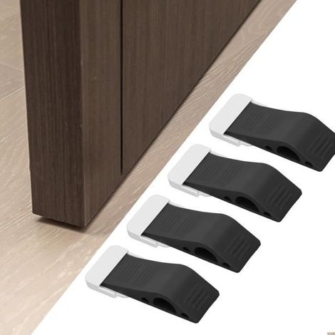 (Weiß/Schwarz) Mehrzweck-Türstopper – Weiß/Schwarz – Rund (1/4)
