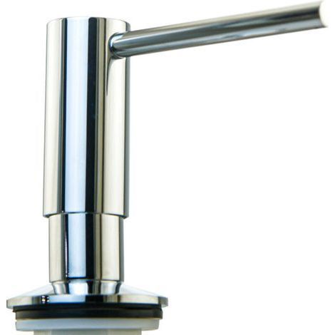 pair Distributeur de Savon avec Bec Pivotant à 360° - Distributeur de Savon Liquide Rechargeable par en Haut pour Evier Cuisine - Distributeur Savon Liquide INOX Plaqué Chrome 500 ML (1/5)