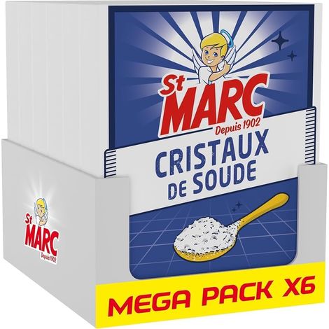Cristaux de Soude Nettoyant Multi-Usage 100% d'Origine Naturelle 680 g - Dégraisse, Débouche et Nettoie les extérieurs (Lot de 6) (1/5)