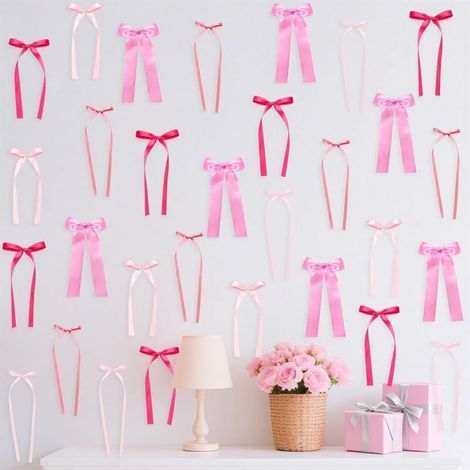16pcs selling finished bow wall stickers festive atmosphere accessories party background wall decoration props (1/5)