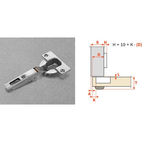 SALICE CERNIERA AUTOMATICA CNA7A99 COLLO  0 94 GRADI Q.TA 50