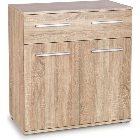Cómoda Cirveso 100, Roble Sonoma, Con cajones y puertas, Número de cajones: 1, 82x77x40cm