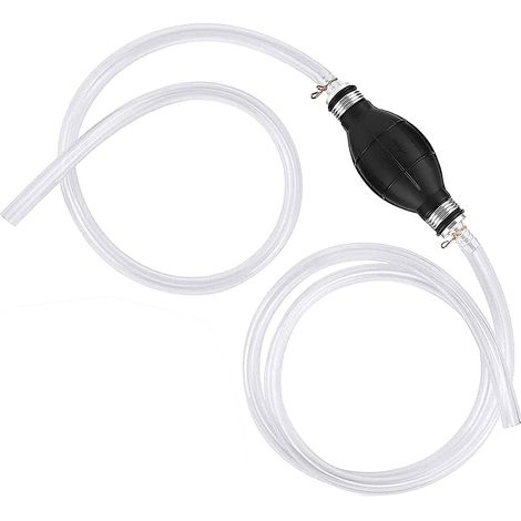 Pompe à Main Essence, Pompe Manuelle de 8 mm, Pompe à Carburant Manuelle, Tuyau Gaz Carburant Pompe, avec de Tuyau de Siphon Portable 2M, pour Carburant, Voiture, Jardin, Bateau, Kart (1/5)