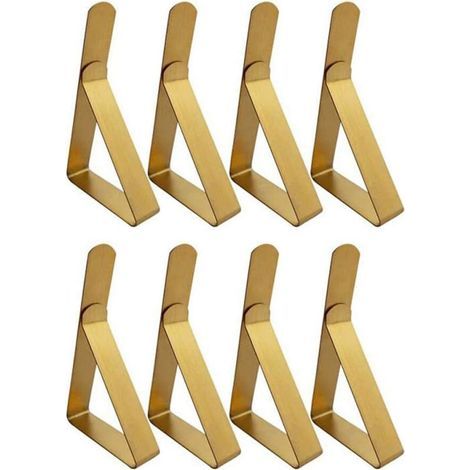 Clips de nappe, Extérieur Nappe de table Pique-nique Clips de table Acier inoxydable Supports de nappe pour les pique-niques L'obtention du diplôme Faire la fête Mariage 8Pack, Couleur or (1/5)