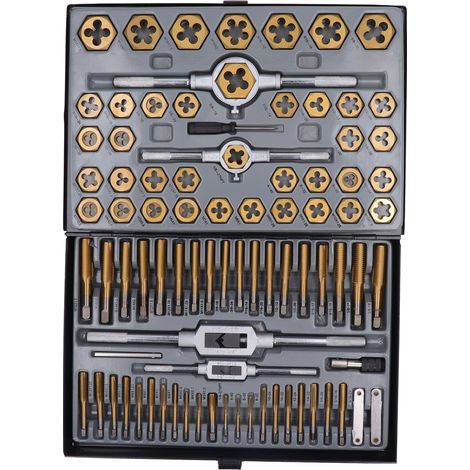 Kit d'outils de refiletage de filetage essentiel en carbure plaqué titane, 86 pièces (1/5)