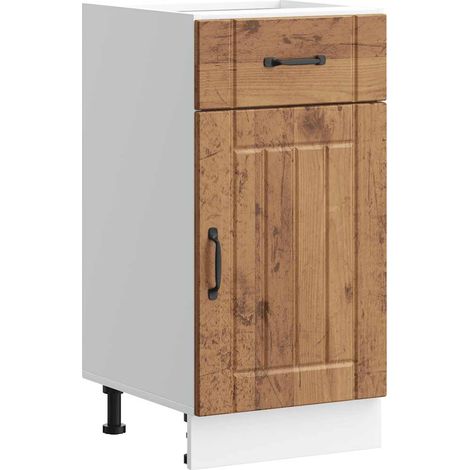 Maison Exclusive - Armoire de cuisine Lucca vieux bois bois ingénierie (1/4)
